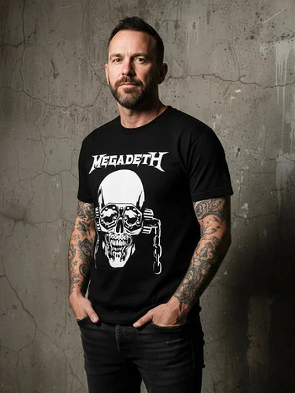 Polera Megadeth Logo Trash Metal Rock Grafimax 7