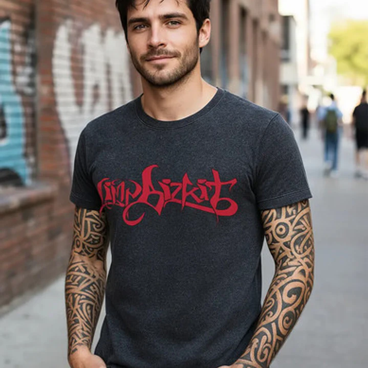 Polera Limp Bizkit Logo Desgastada Nu Metal Rock Grafimax 1