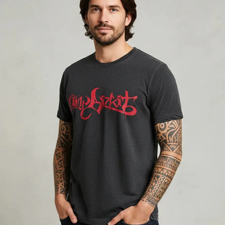 Polera Limp Bizkit Logo Desgastada Nu Metal Rock Grafimax 5
