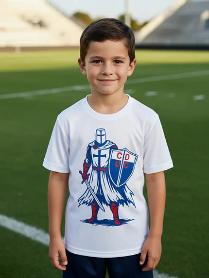 Camiseta Católica Conmemorativa Dryfit Futbol  Niño -Grafimax 1