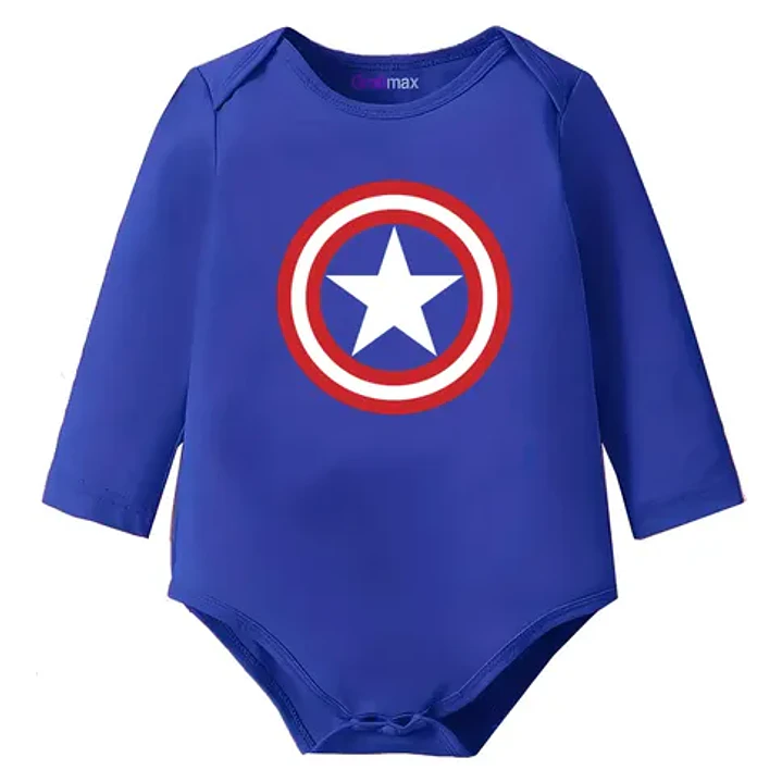 Body Bebe Pilucho Capitan America Escudo Disfraz  Grafimax 1