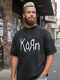Polera Korn Metal Efecto Jeans Desgastada Grafimax - Miniatura 1