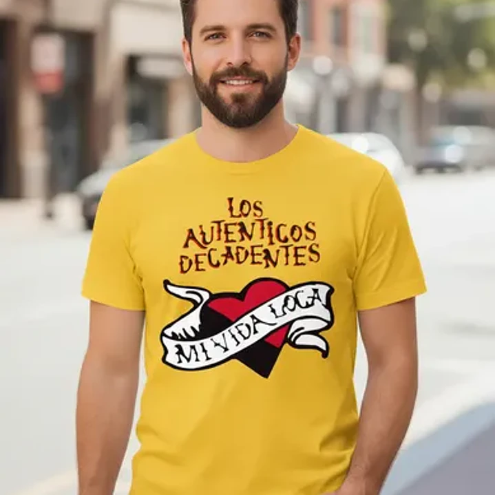 Polera Los Auténticos Decadentes Mi Vida Loca Rock Grafimax 1