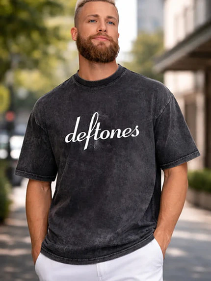 Polera Deftones Metal Efecto Jeans Desgastada Grafimax 2
