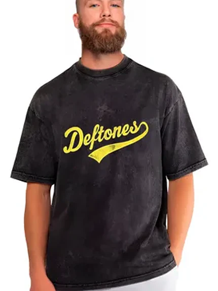 Polera Deftones Metal Efecto Jeans Desgastada Grafimax 3