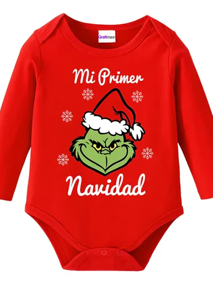 Body Bebe Pilucho El Grinch Mi Primera Navidad Grafimax 1