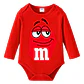 Body Bebe Pilucho M&m's Rojo Disfraz Halloween Grafimax - Miniatura 1
