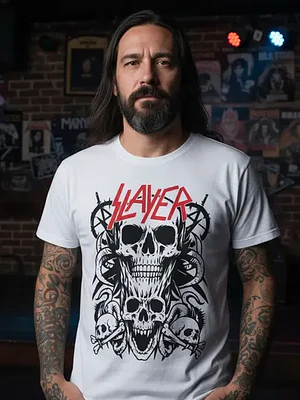 Polera Slayer Calaveras Trash Metal Rock Grafimax
