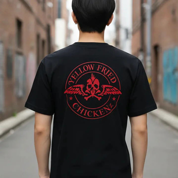 Polera Yellow Fried Chickenz Circle Logo Gackt J - Rock Gfmx 1