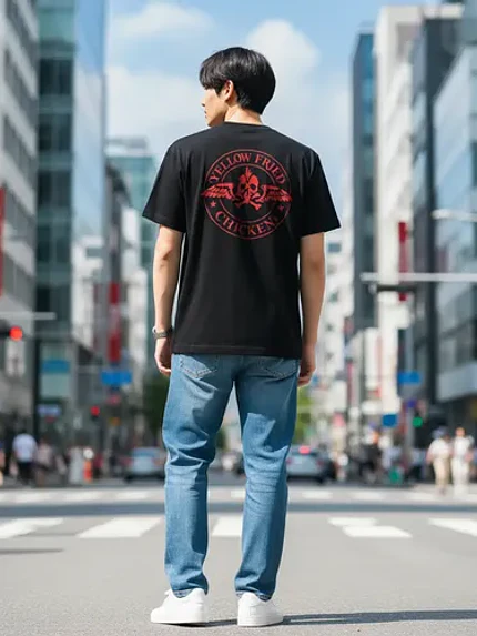 Polera Yellow Fried Chickenz Circle Logo Gackt J - Rock Gfmx 3