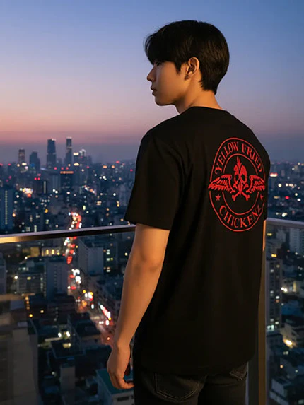 Polera Yellow Fried Chickenz Circle Logo Gackt J - Rock Gfmx 4