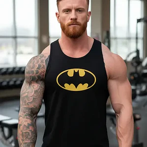 Polera Batman Musculosa Sin Mangas Gym Fitness Grafimax