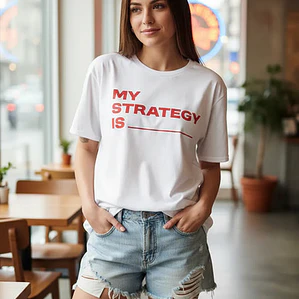 Polera My  Strategy  Is -twice Blanca Kpop Oversize Grafimax