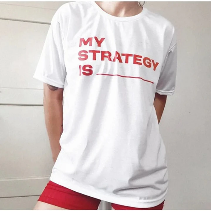 Polera My  Strategy  Is -twice Blanca Kpop Oversize Grafimax 2