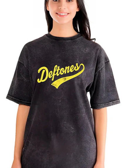 Polera Mujer Deftones Efecto Jeans Desgastada Grafimax 2