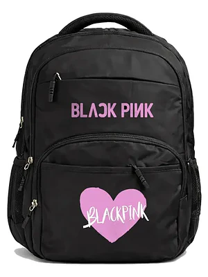 Mochila Black Pink Corazón Logo 30 Litros Kpop Grafimax