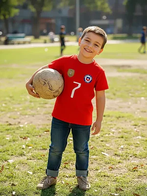 Polera Algodón Selección Chile 2016 Niño Futbol Grafimax