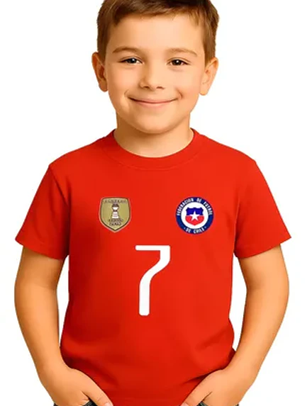 Polera Algodón Selección Chile 2016 Niño Futbol Grafimax 2