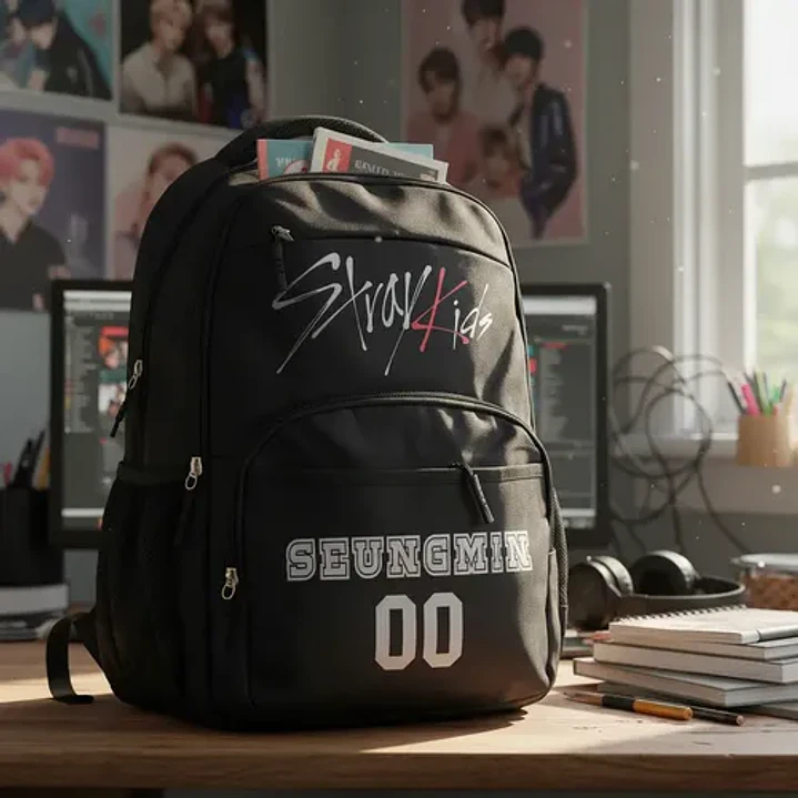 Mochila Straykids Música Kpop 20 Litros 30l Nombres Grafimax 23