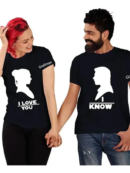 Pack Polera Pareja San Valentín Starwars Unisex Grafimax 1