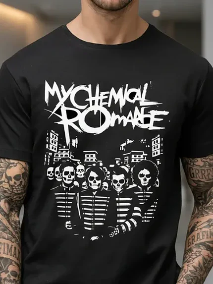 Polera My Chemical Romance Logo Rock Música Grafimax 5