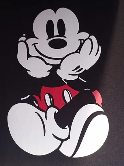 Polera Raton Mickey Seated Oversize Mujer Negra Grafimax 2