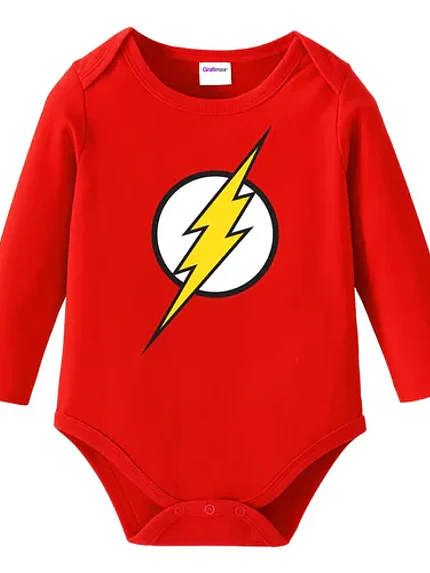 Body Bebe Pilucho Flash Superhéroe Disfraz Halloween Gfmx 1