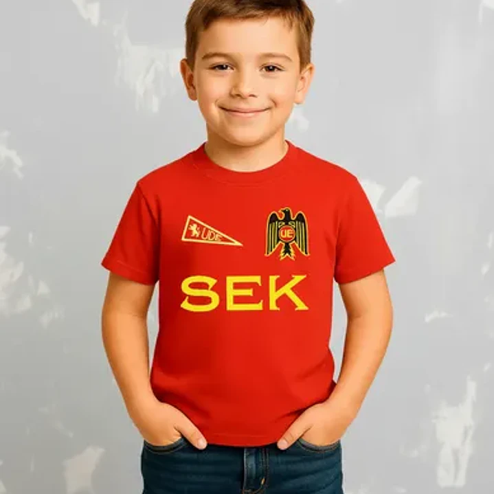 Polera Algodón Unión Española Niño Futbol Grafimax 3
