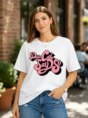 Polera Oversize Doja Cat Say So Mujer Grafimax