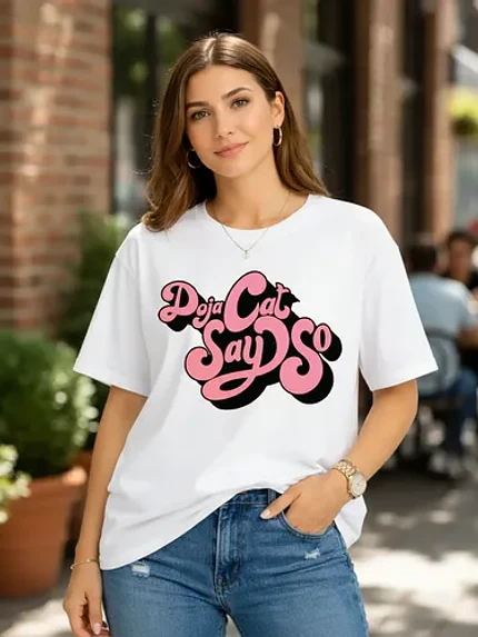 Polera Oversize Doja Cat Say So Mujer Grafimax 1