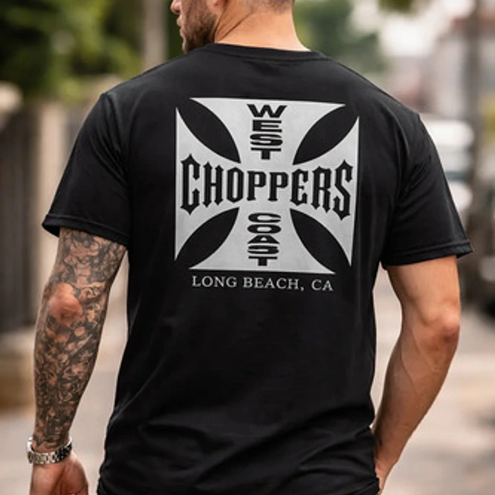Polera Estampada West Coast Choppers (doble) Grafimax 1