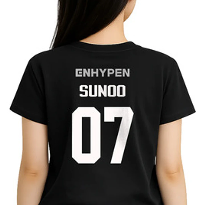 Polera Enhaypen Espalda Nombres Oversize K-pop Idol Grafimax 1