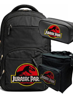 Mochila Jurassic Park Movie Pack Estuche Lonchera Grafimax