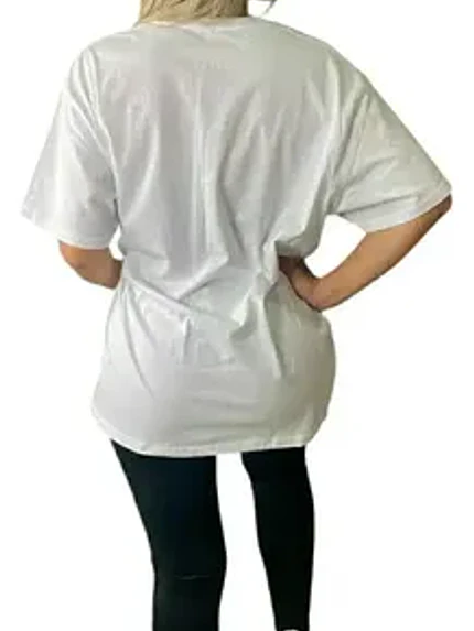 Polera Snoopy Mujer Oversize Blanca Grafimax 6