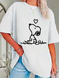 Polera Snoopy Mujer Oversize Blanca Grafimax - Miniatura 1