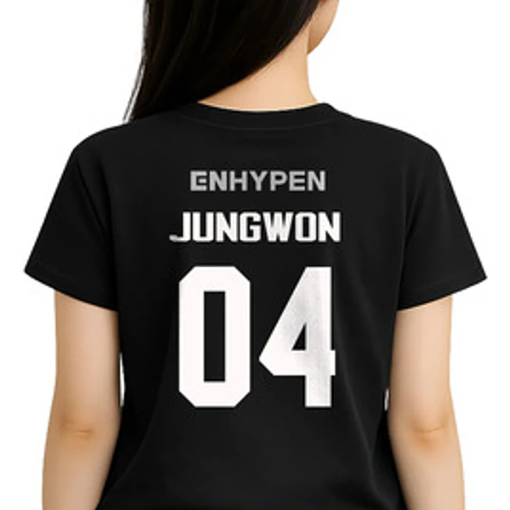 Polera Enhaypen Espalda Nombres Oversize K-pop Idol Grafimax 1