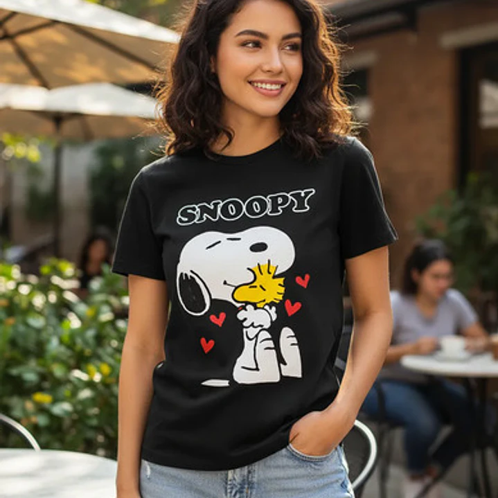 Polera Snoopy Colores Algodón Mujer Grafimax 1