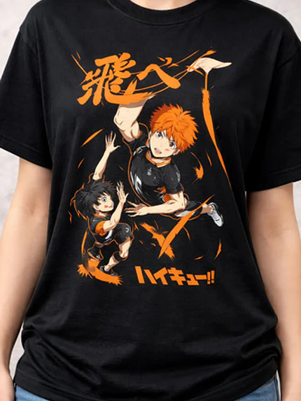 Polera Haikyuu Hinata X Kageyama Voley Anime Dtf Grafimax 5