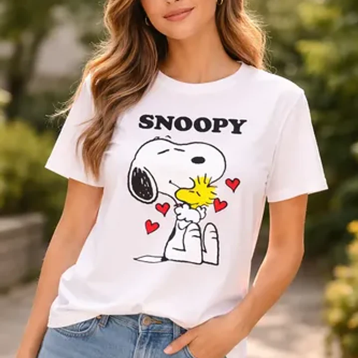 Polera Snoopy Colores Algodón Mujer Grafimax 1