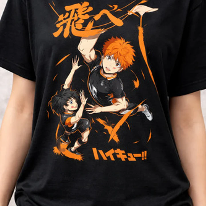 Polera Haikyuu Hinata X Kageyama Voley Anime Dtf Grafimax 5