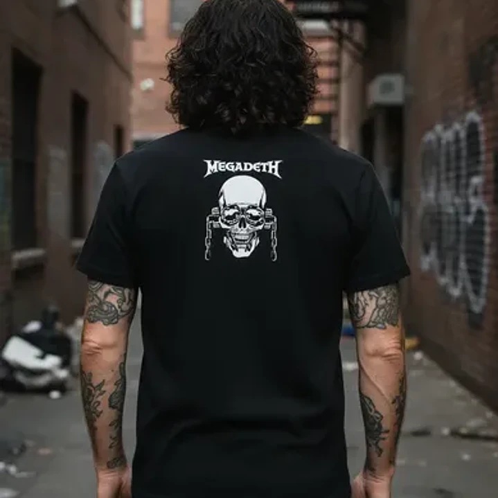 Polera Megadeth Trash Metal Rock Logo Música Dtf Grafimax 2