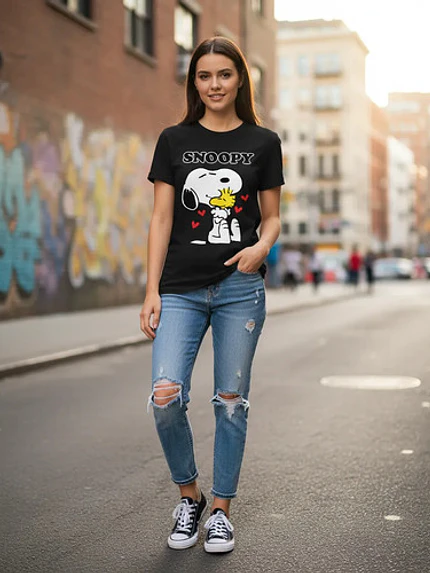 Polera Snoopy Colores Algodón Mujer Grafimax 3