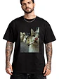 Polera Gatitos Divertidos Gato Smoke Meme Oversize Grafimax - Miniatura 1