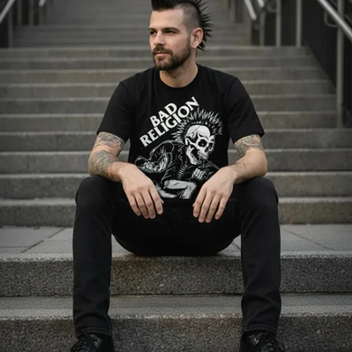 Polera Bad Religion Skull Punk Rock Grafimax 4