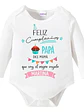 Body Bebé Personalizado Feliz Cumpleaños Papá Grafimax - Miniatura 1