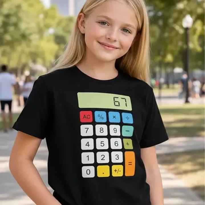 Polera Niña 67 Six Seven Meme Niñas Algodón Grafimax 1