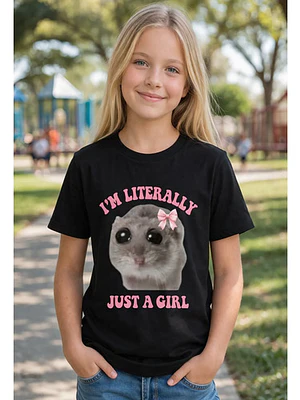 Polera Niña Literally Just A Girl  Niñas Algodón Grafimax