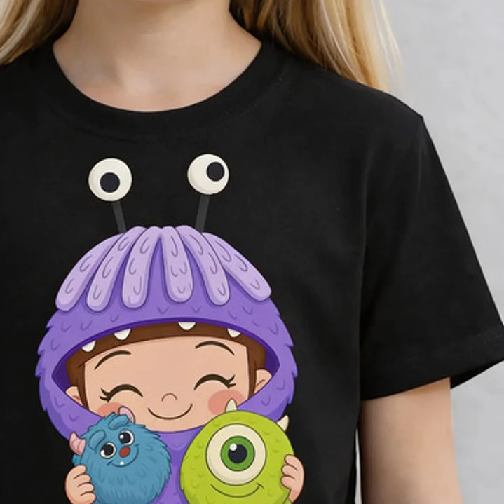 Polera Niña Monsters Inc. Boo Niñas Algodón Grafimax 3