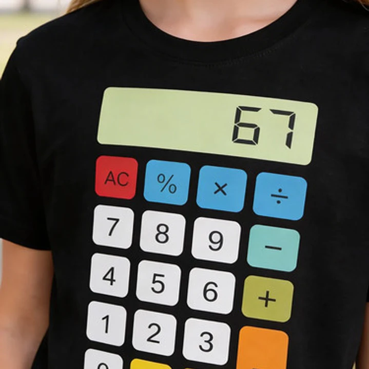 Polera Niña 67 Six Seven Meme Niñas Algodón Grafimax 3