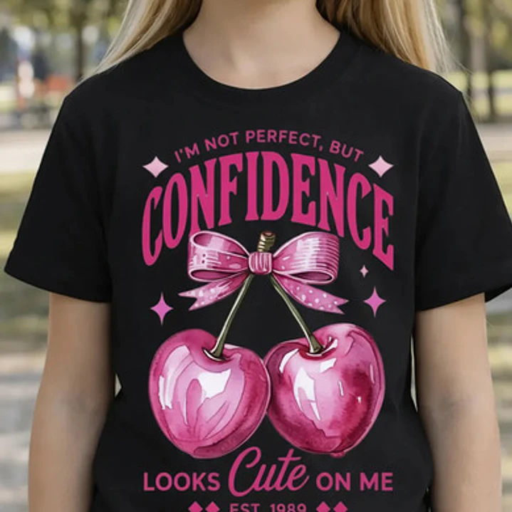 Polera Niña Guinda Coquette Cute Niñas Algodón Grafimax 4